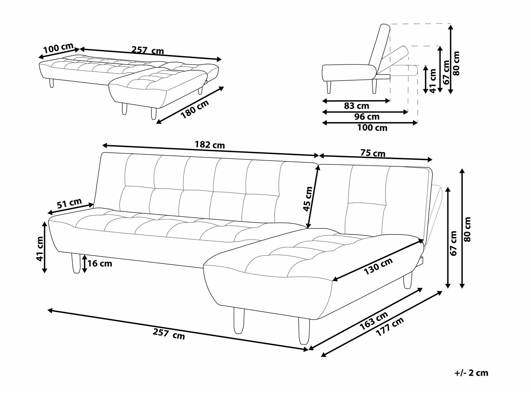 Угловой диван Berwyn 1650 (Серый)