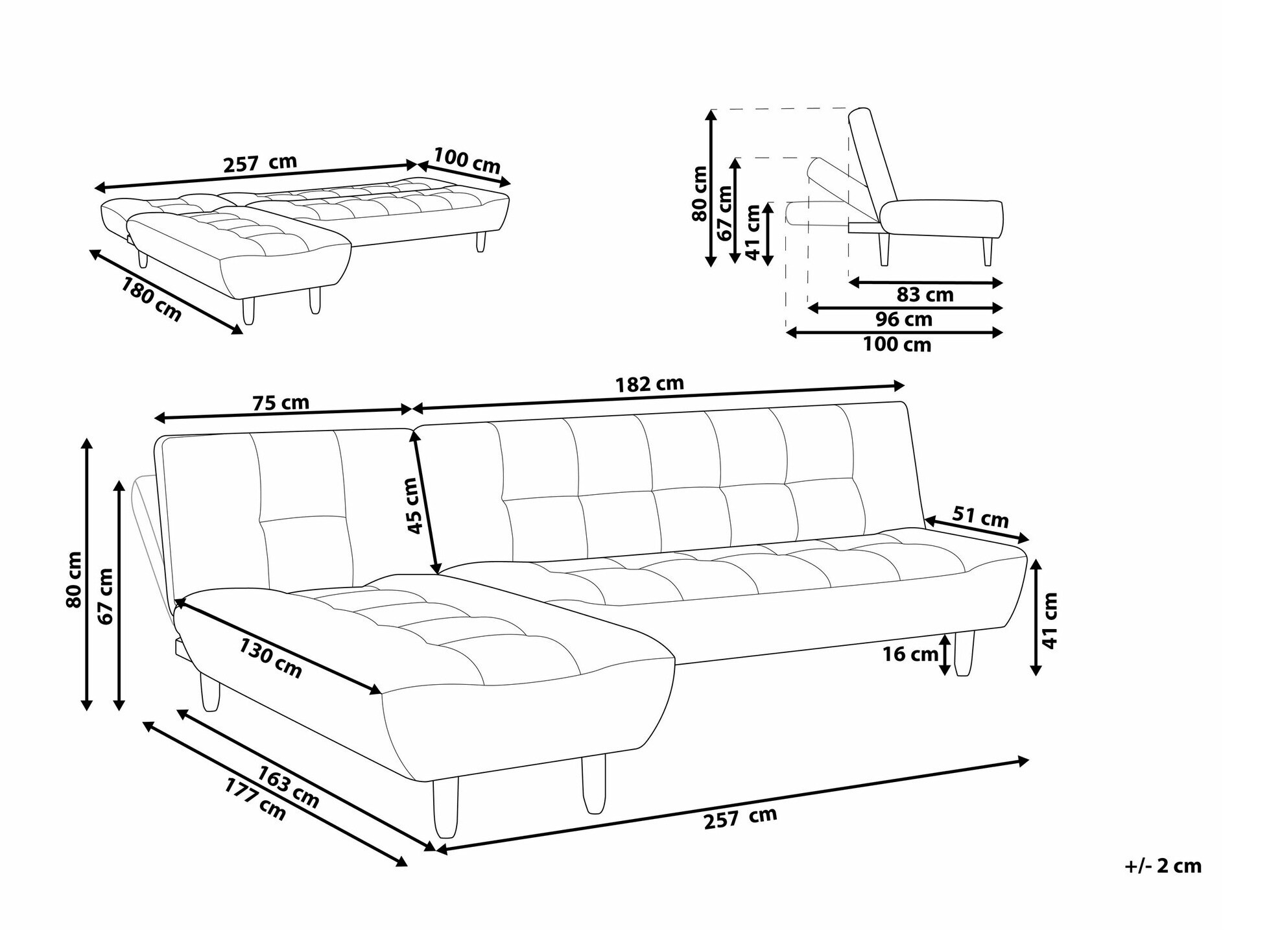 Угловой диван Berwyn 1650 (Серый)