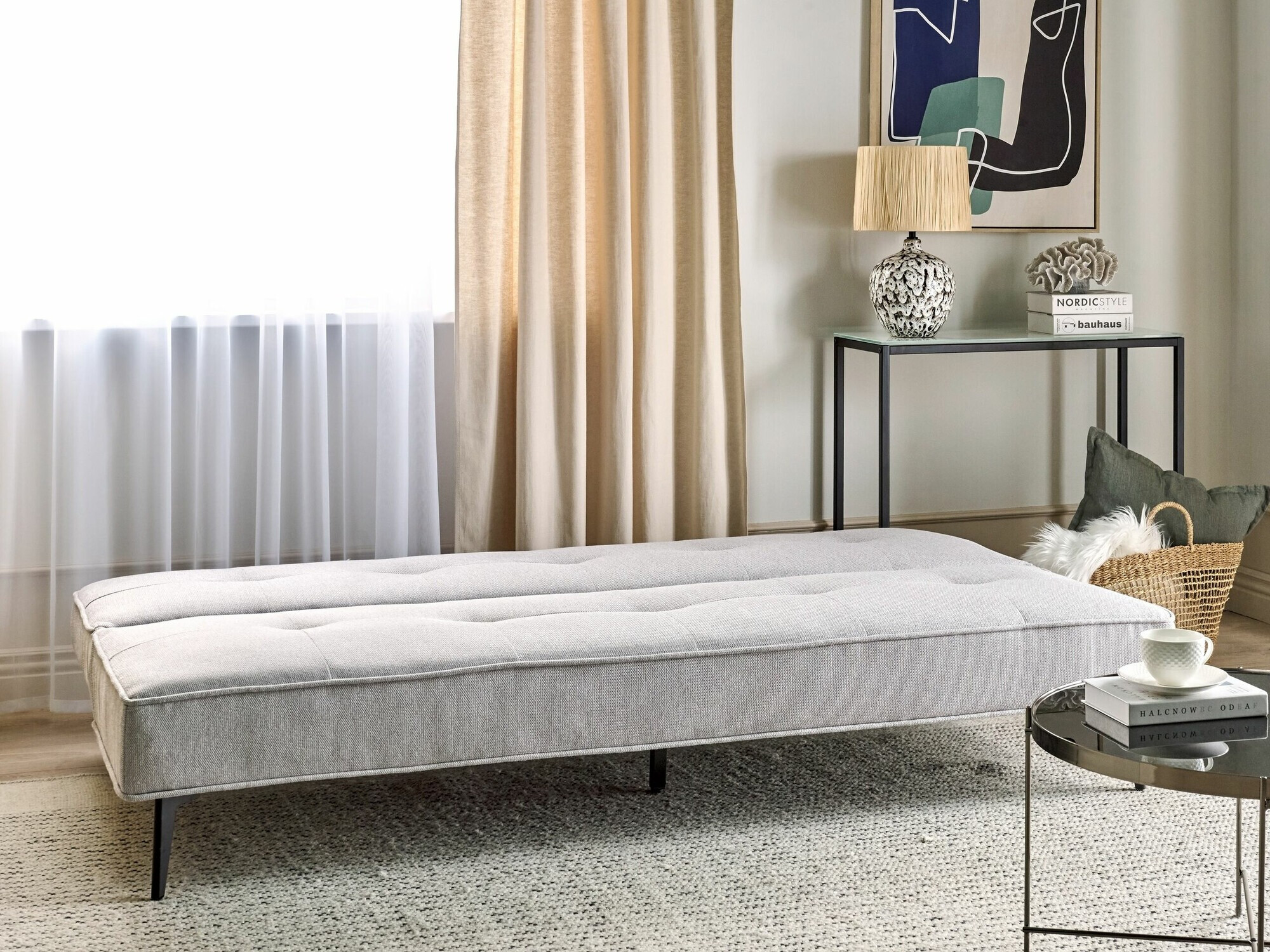 Dīvāns gulta Berwyn 1660 (Gaiši pelēks)