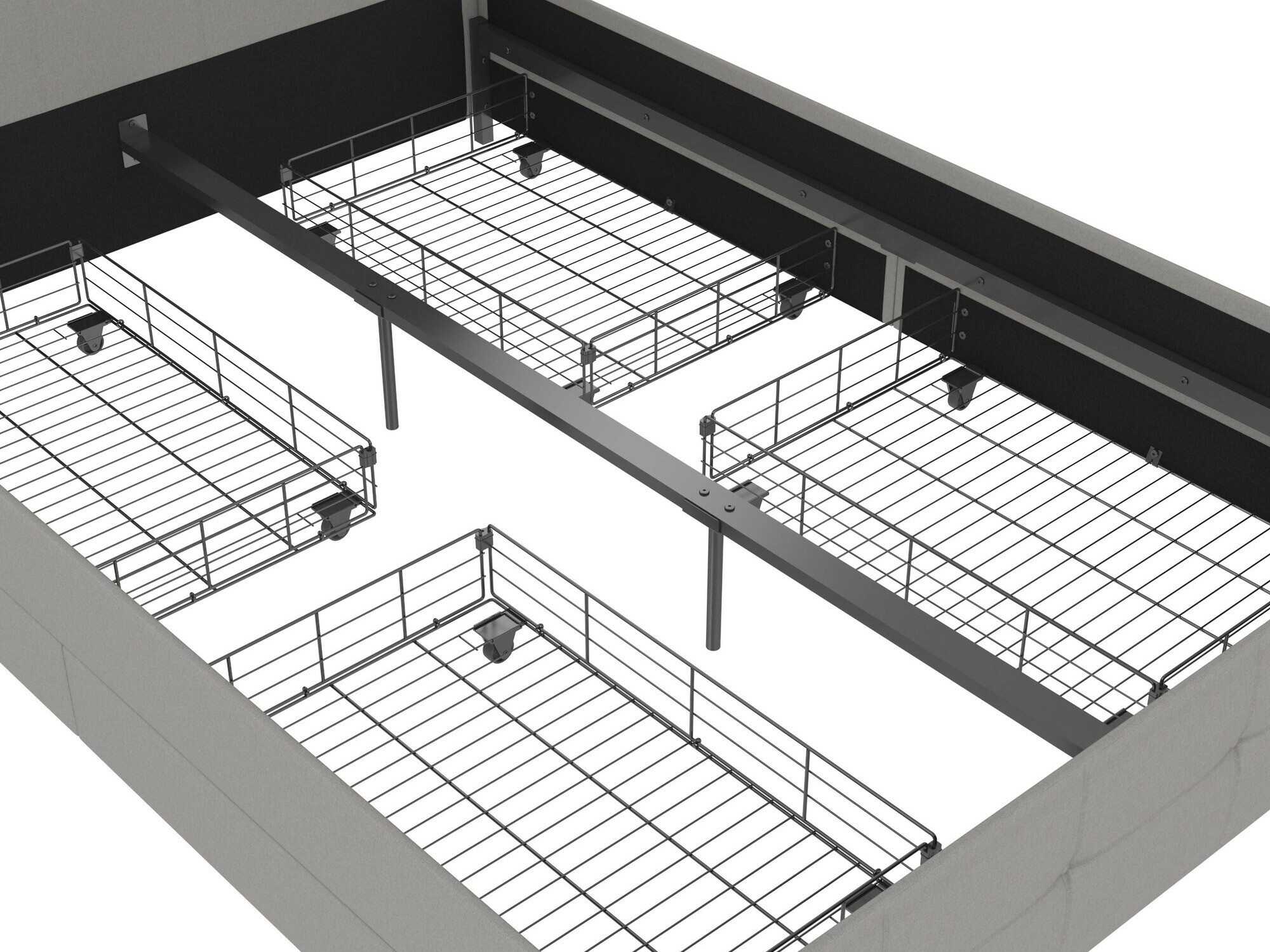 Кровать Denton 1269 (Светло-серый)