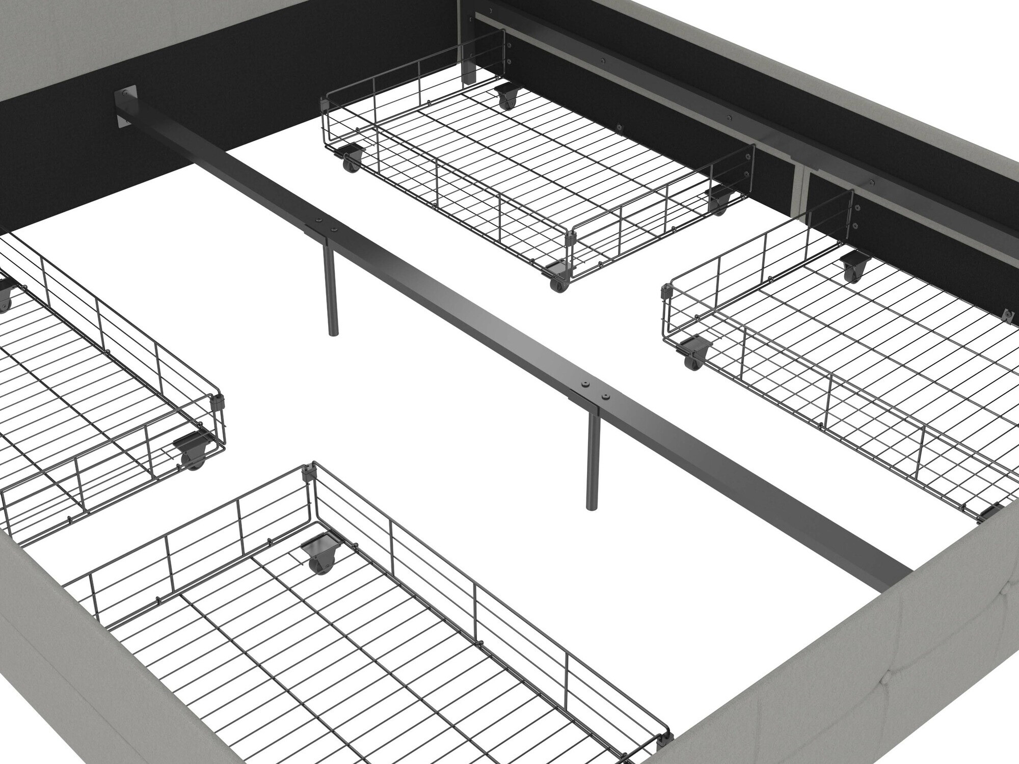 Кровать Denton 1269 (Светло-серый)