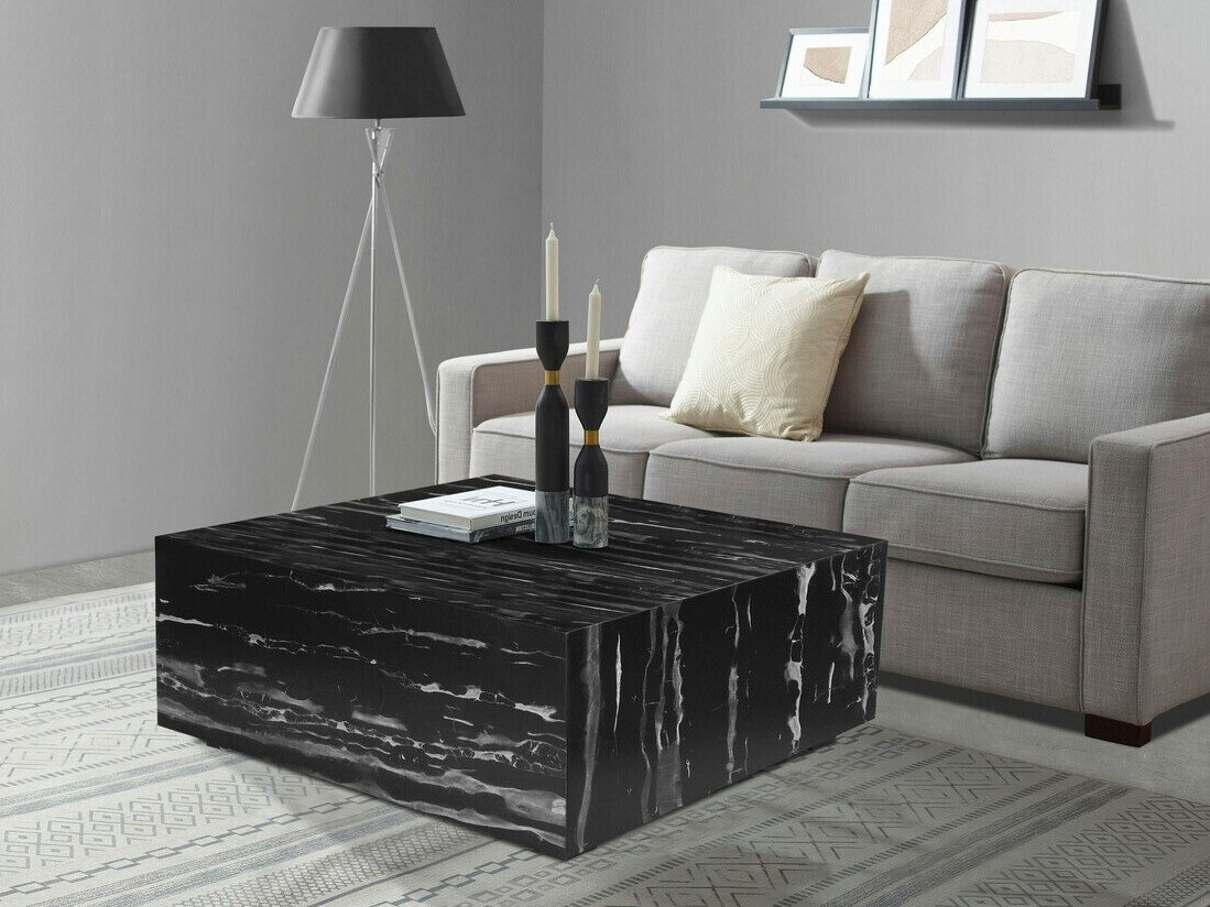 Žurnālu galdiņš Denton 850 (Melnais marmors)