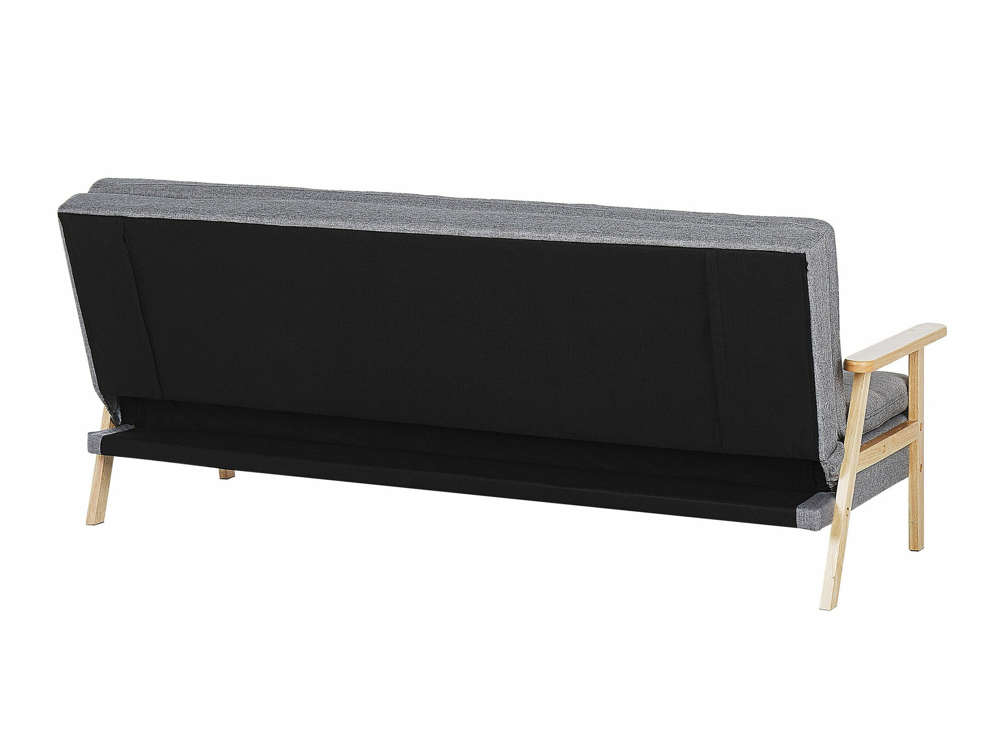 Dīvāns gulta Berwyn 2566 (Gaiši pelēks + Gaišs koks)