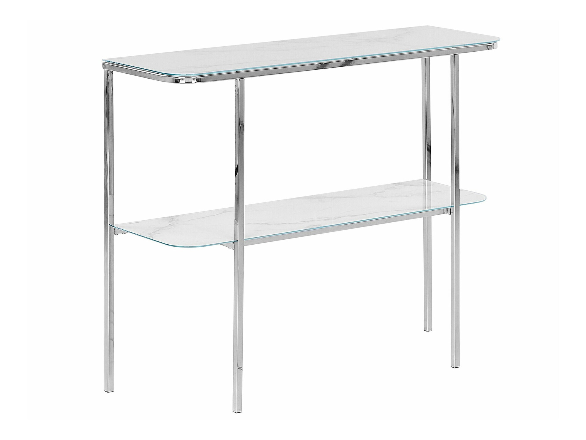 Консоль Berwyn 1669 (Серебряный + Белый мрамор)