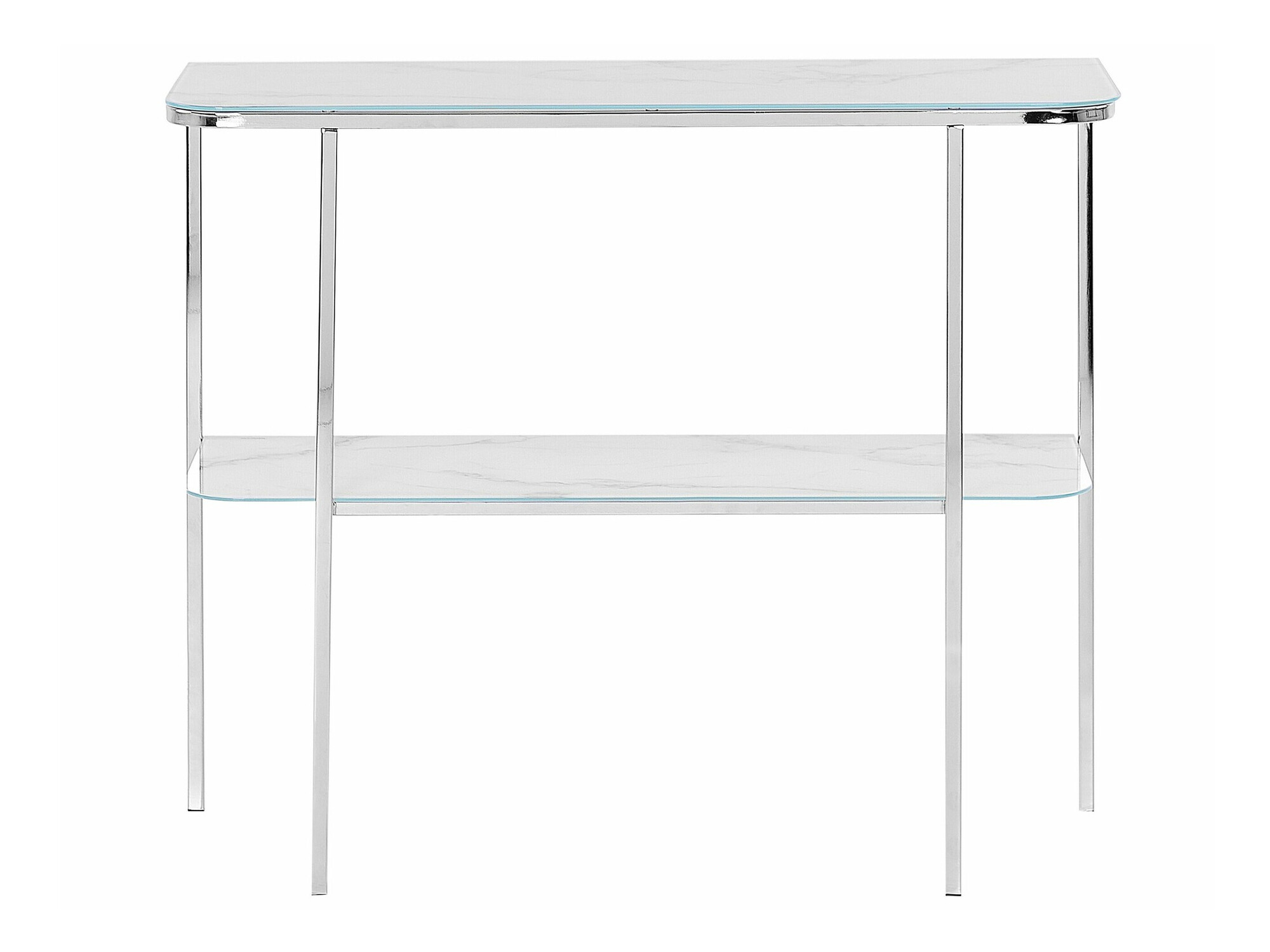 Консоль Berwyn 1669 (Серебряный + Белый мрамор)