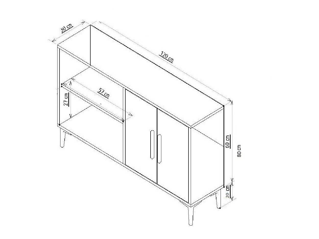 Шкафчик Dunliru 100 (Белый + Золотой)