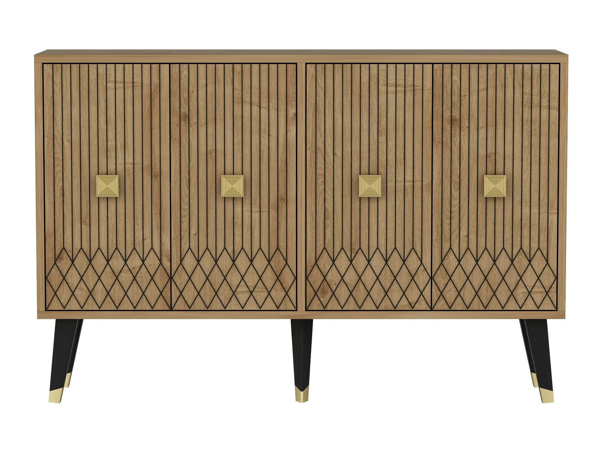 Шкафчик Dunliru 100 (Дуб + Золотой)