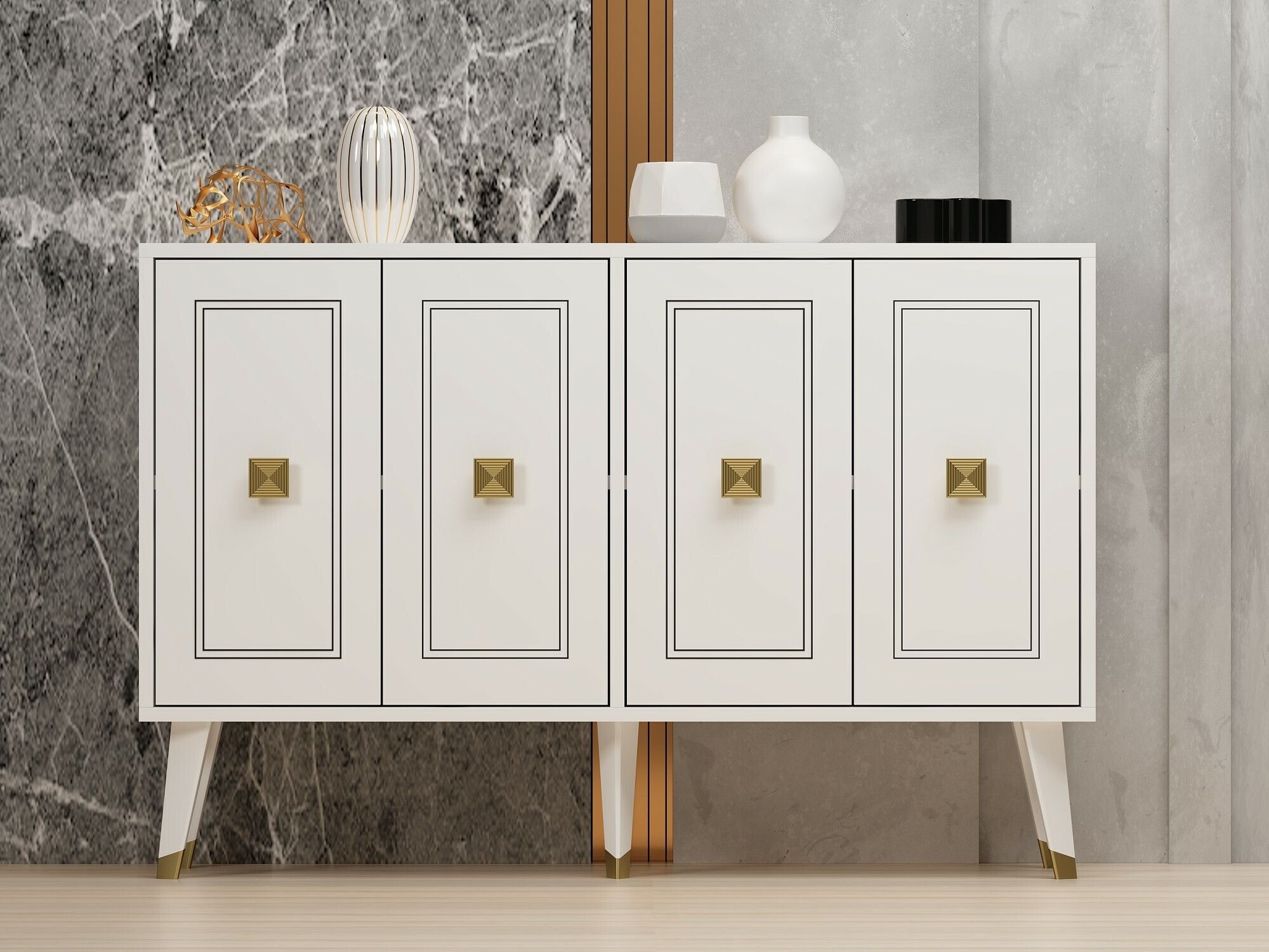 Skapis Dunliru 104 (Balts)