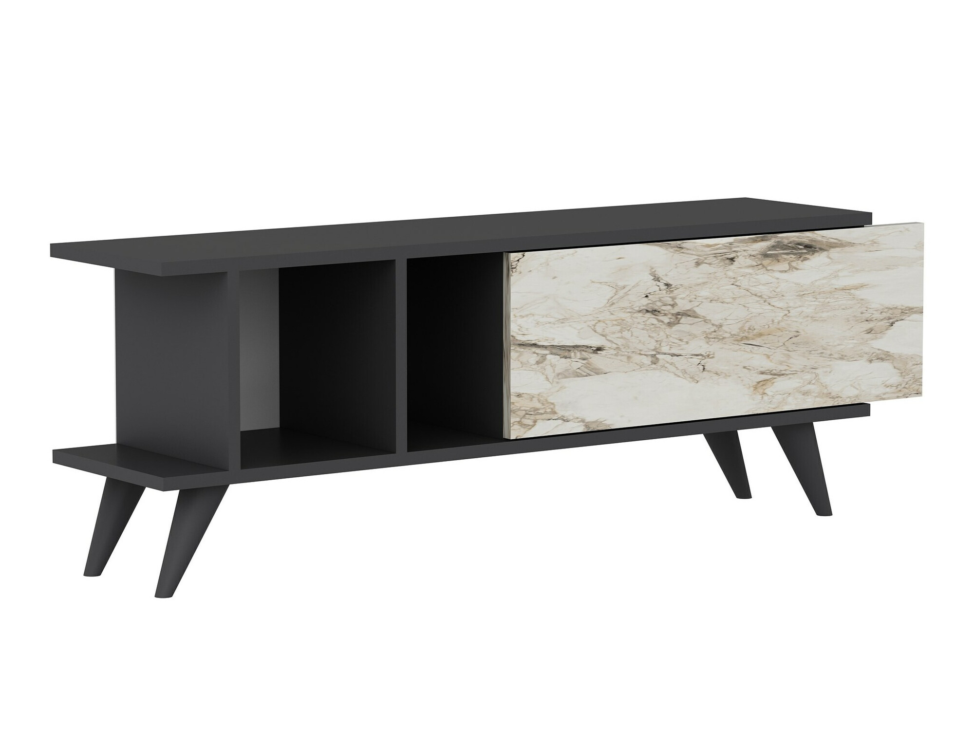 TV galds Kailua 1952 (Antracīts + Balts marmors)