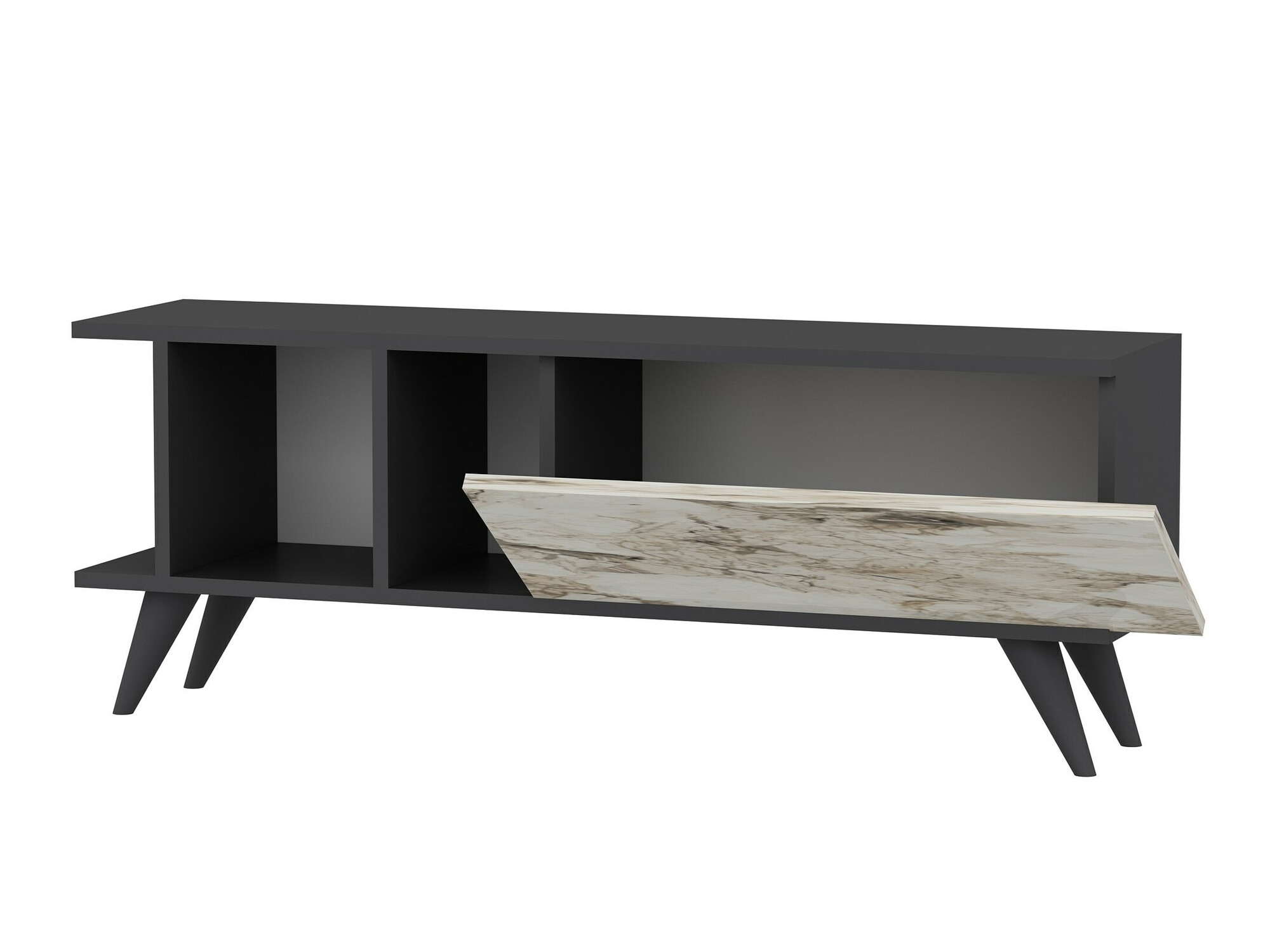 TV galds Kailua 1952 (Antracīts + Balts marmors)