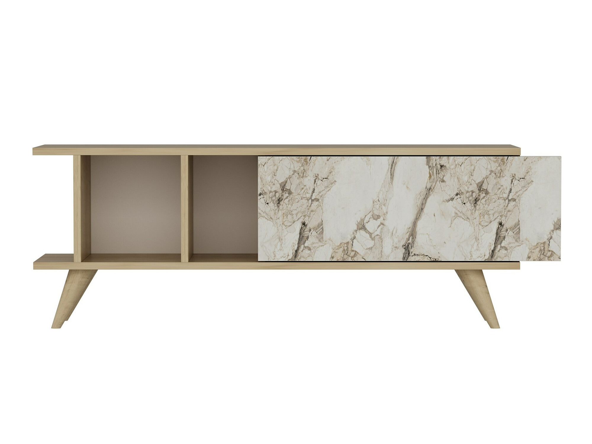 ТВ тумба Kailua 1952 (Дуб + Белый мрамор)