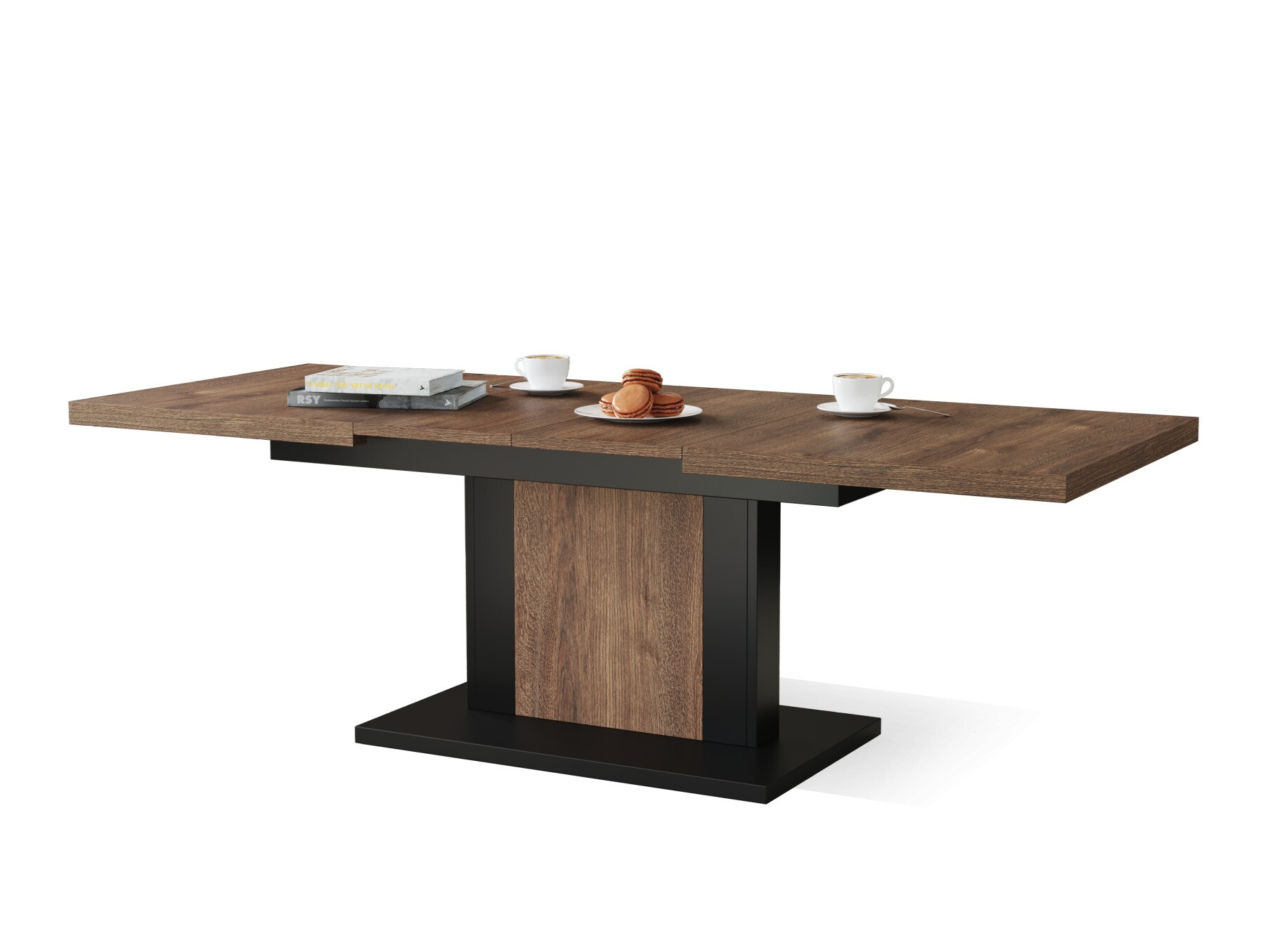 Журнальный столик - трансформер Glendale 103 (Темный дуб + Чёрный)