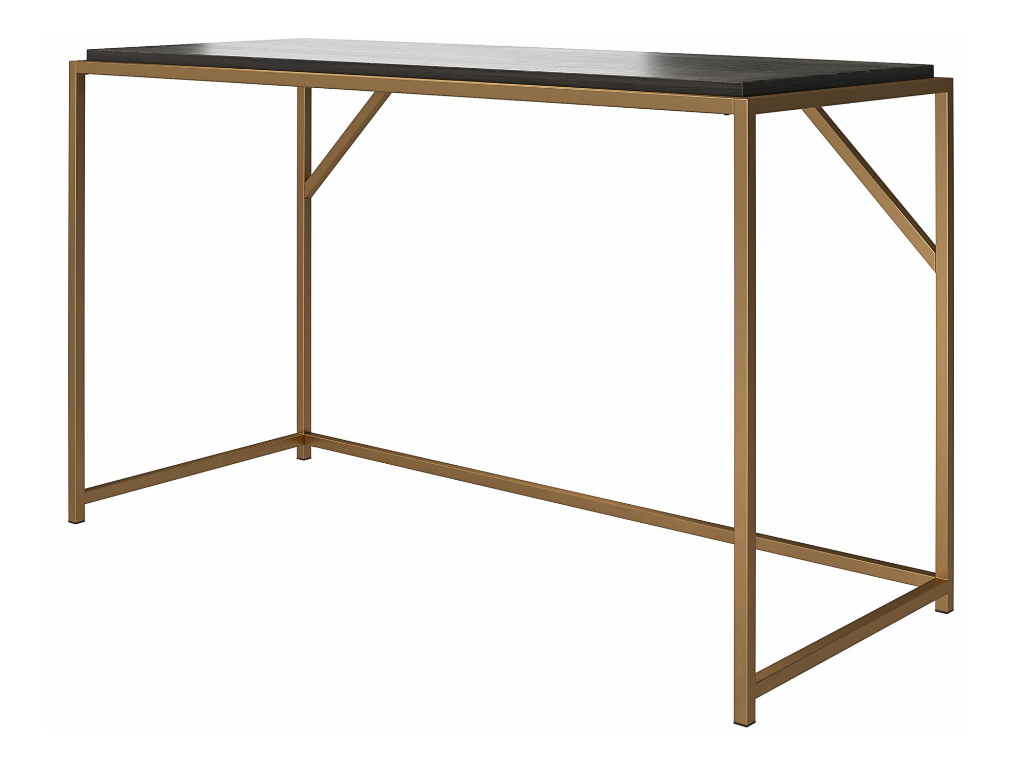 Письменный cтол Tulsa 637 (Темно-коричневый + Золотой)