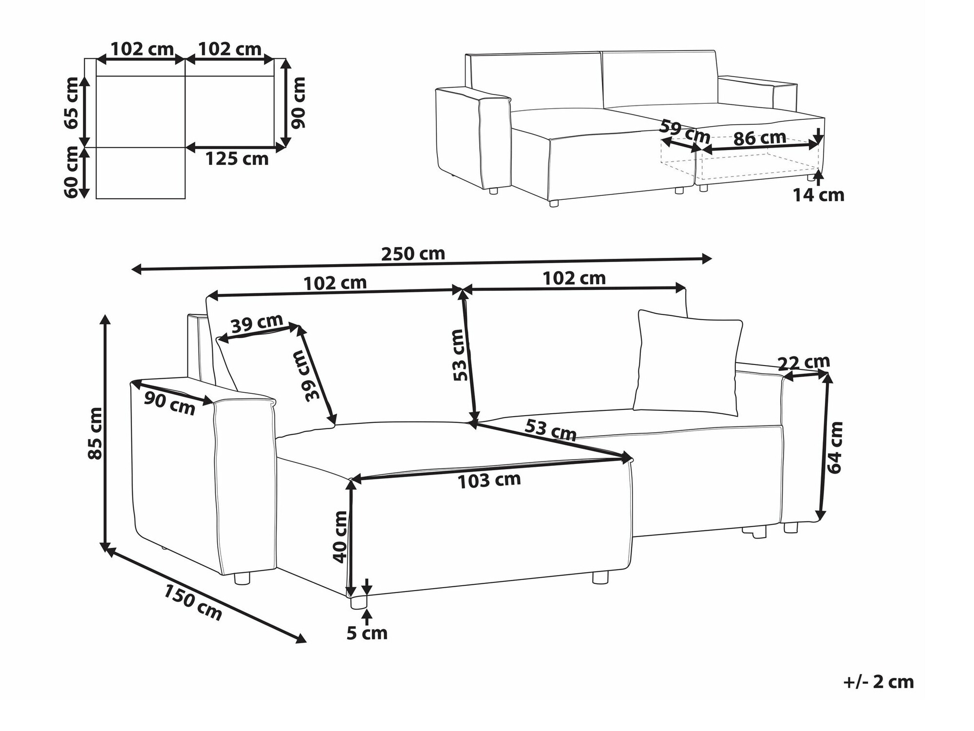 Угловой диван Berwyn 1678 (Бежевый)