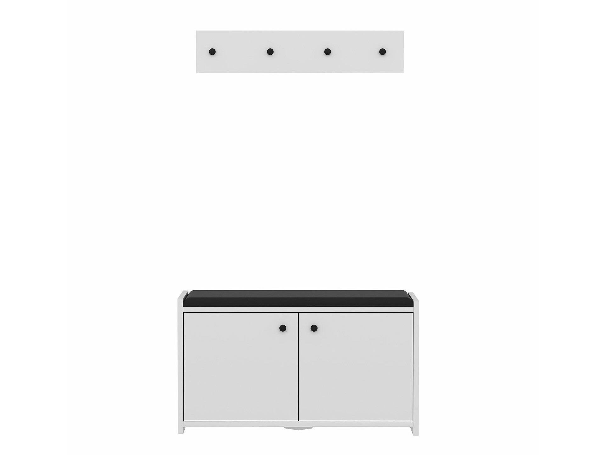 Priekšnama komplekts Kailua 1765 (Balts + Melns)