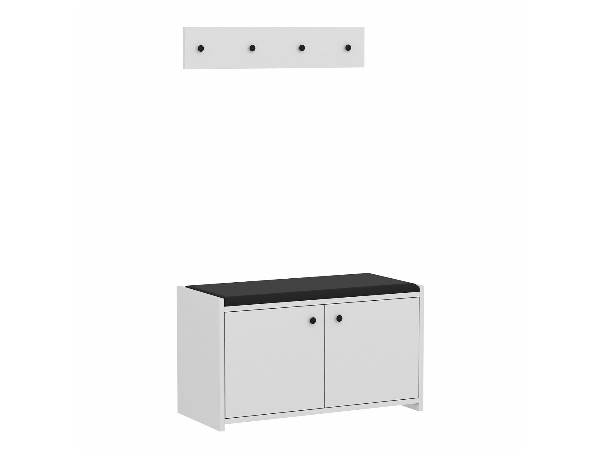 Прихожая Kailua 1765 (Белый + Чёрный)