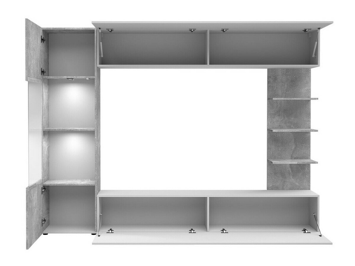 Набор для гостиной Comfivo 210 (Белый + Бетон)