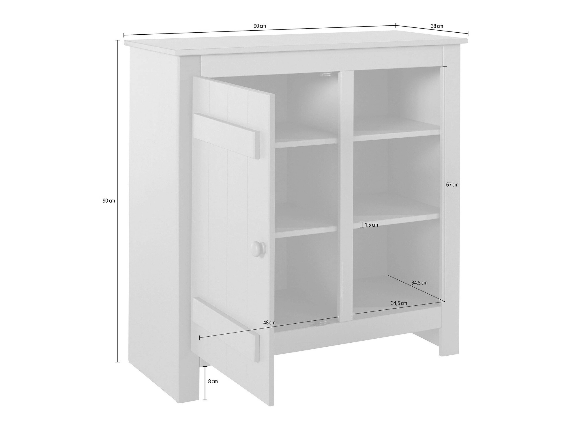 Skapis Denton 1275 (Balts)