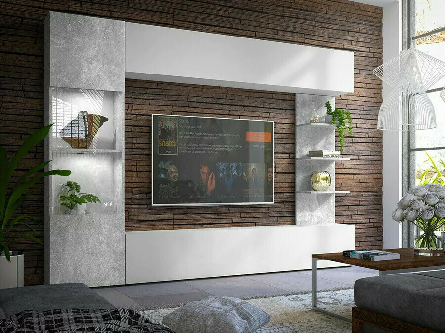 Viesistabas komplekts Comfivo 210 (Balts + Betons)