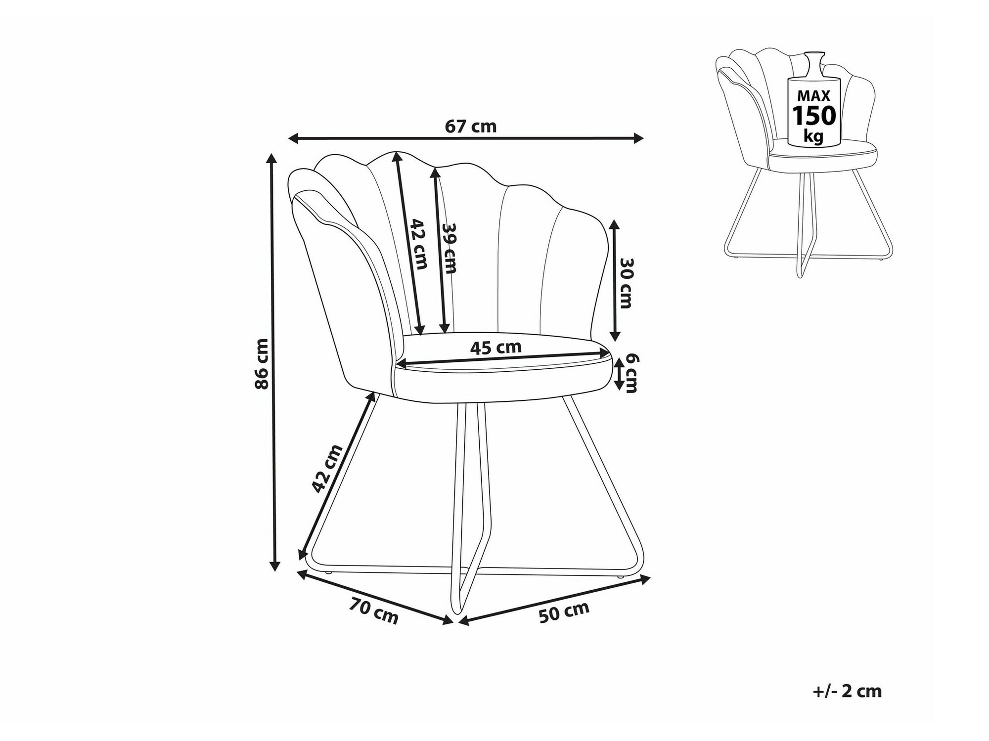 Krēsls Berwyn 1369 (Balts)