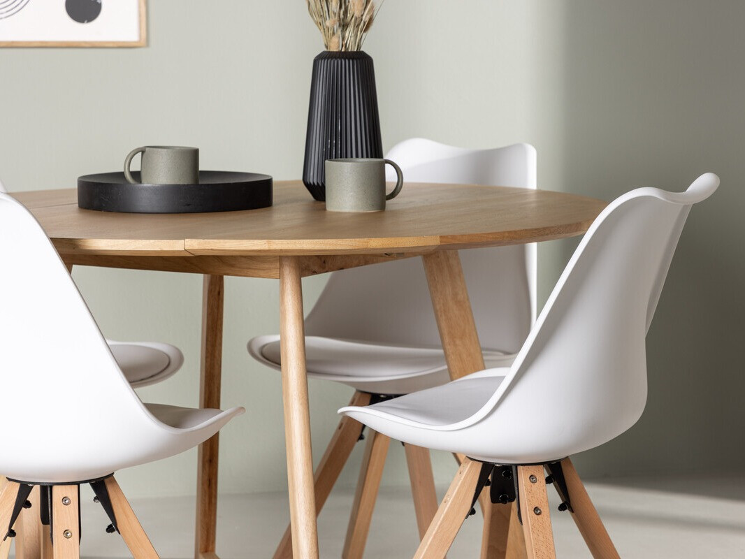 Обеденный гарнитур Dallas 4323 (Белый + Светлое дерево)