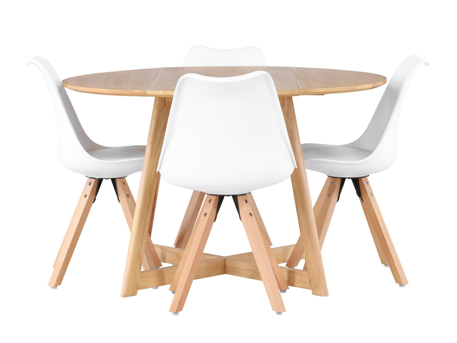 Обеденный гарнитур Dallas 4323 (Белый + Светлое дерево)