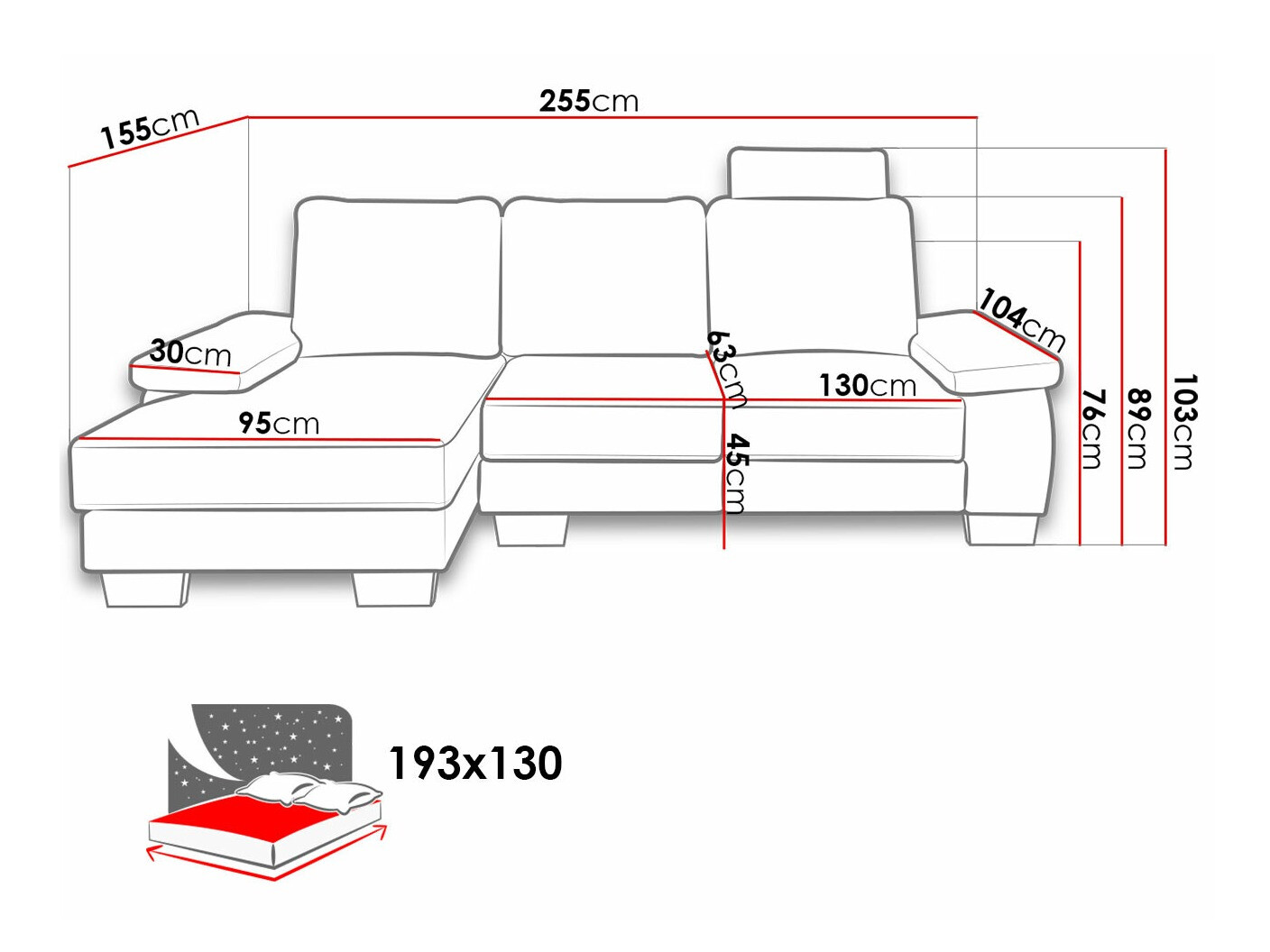 Stūra dīvāns Lincoln 182 (Barrel 83)