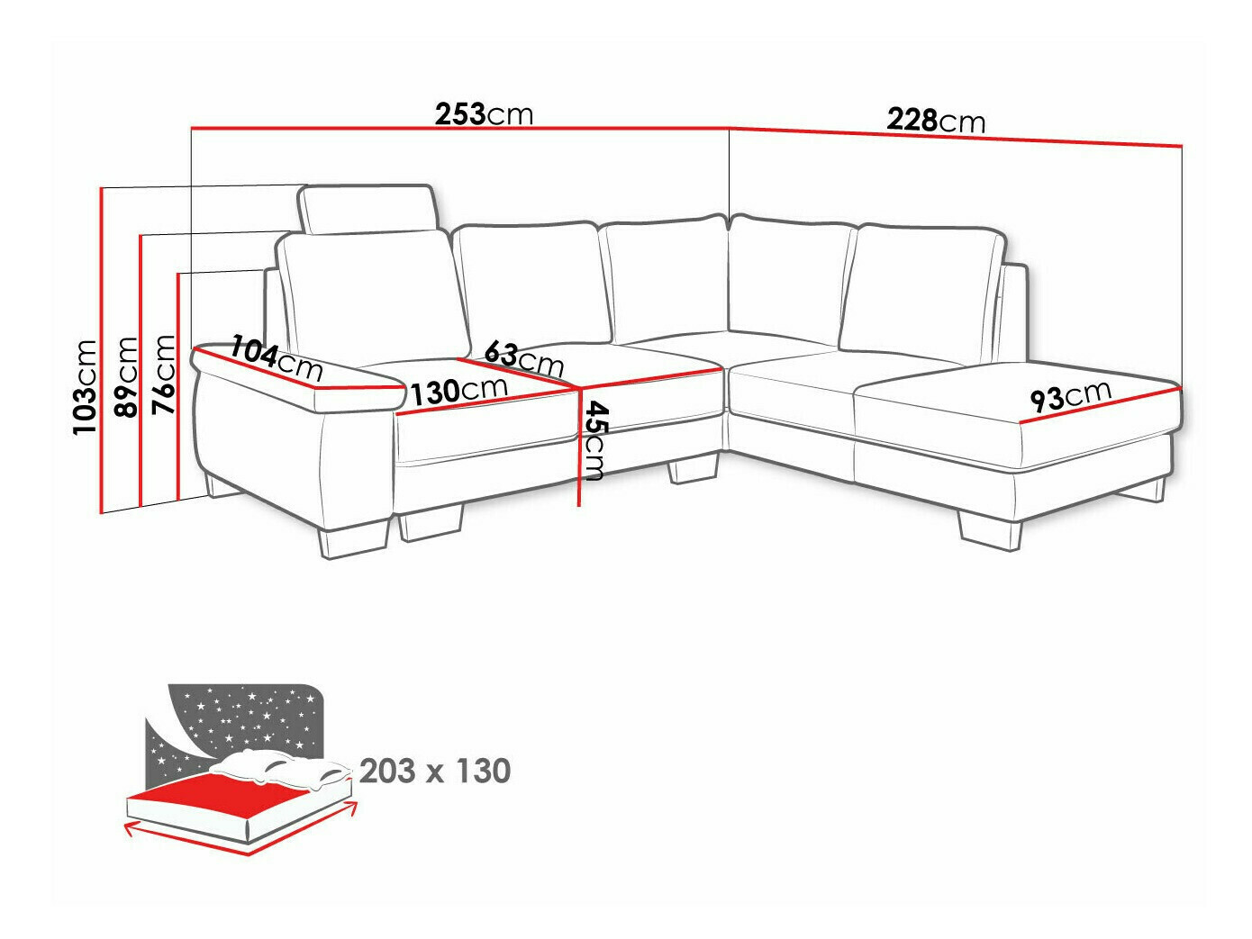 Stūra dīvāns Lincoln 183 (Barrel 83)
