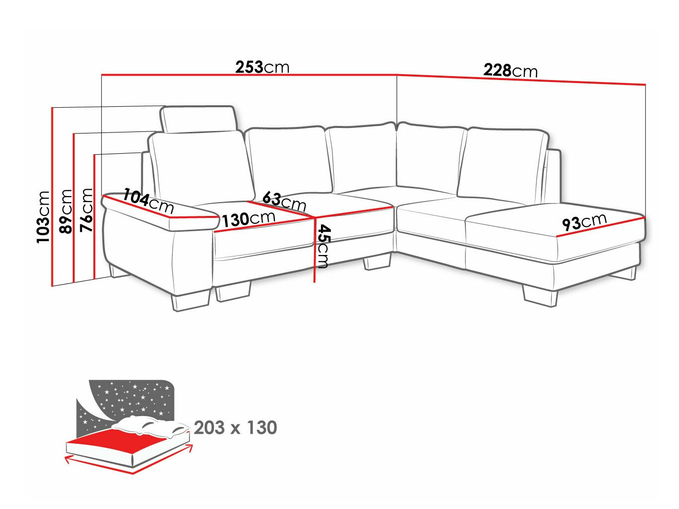 Угловой диван Lincoln 183 (Barrel 19)