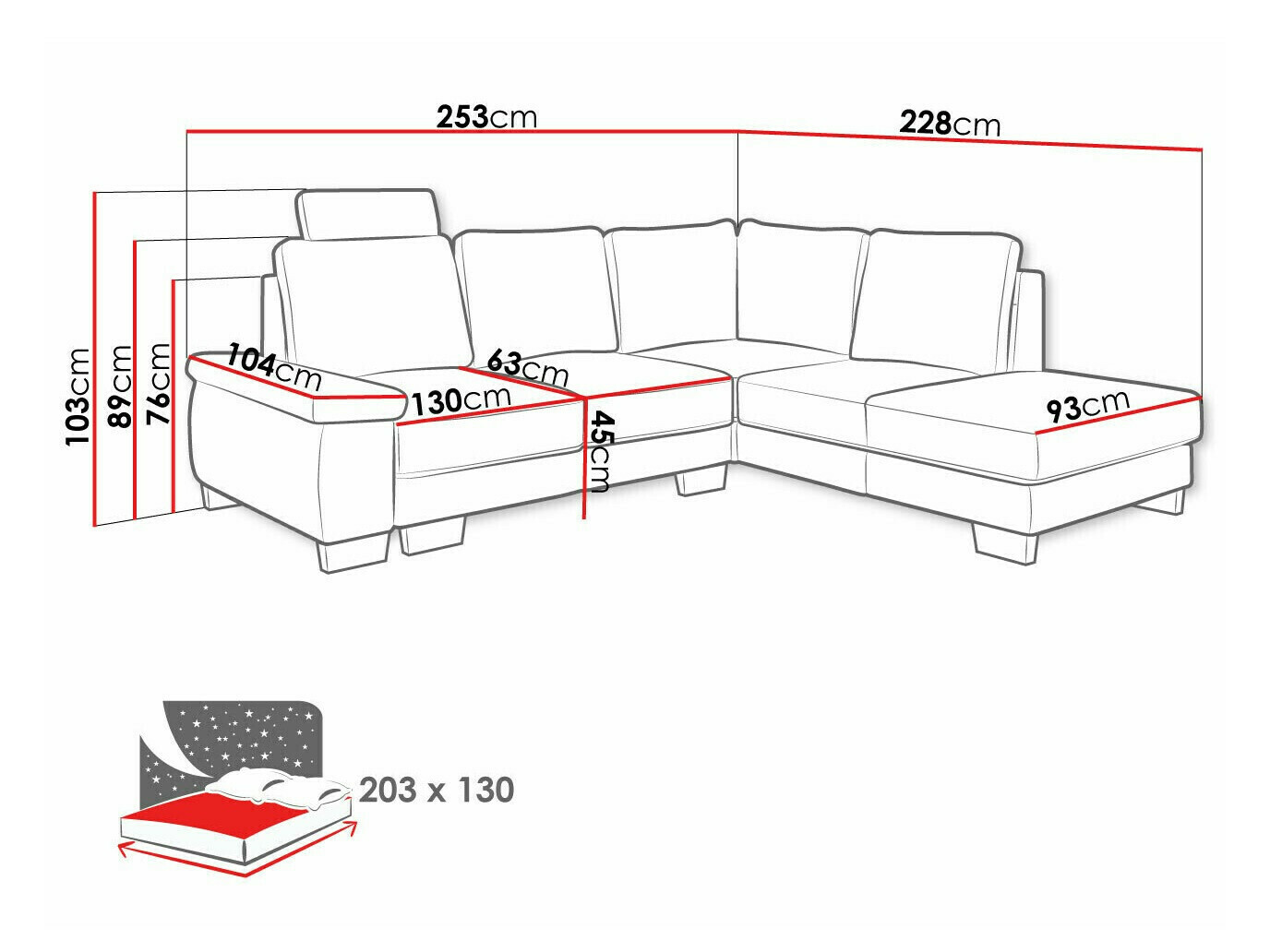 Угловой диван Lincoln 183 (Barrel 97)