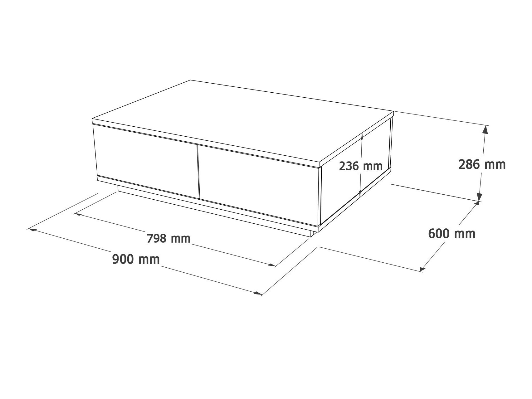 Журнальный столик Kailua 2426 (Белый + Сосна)