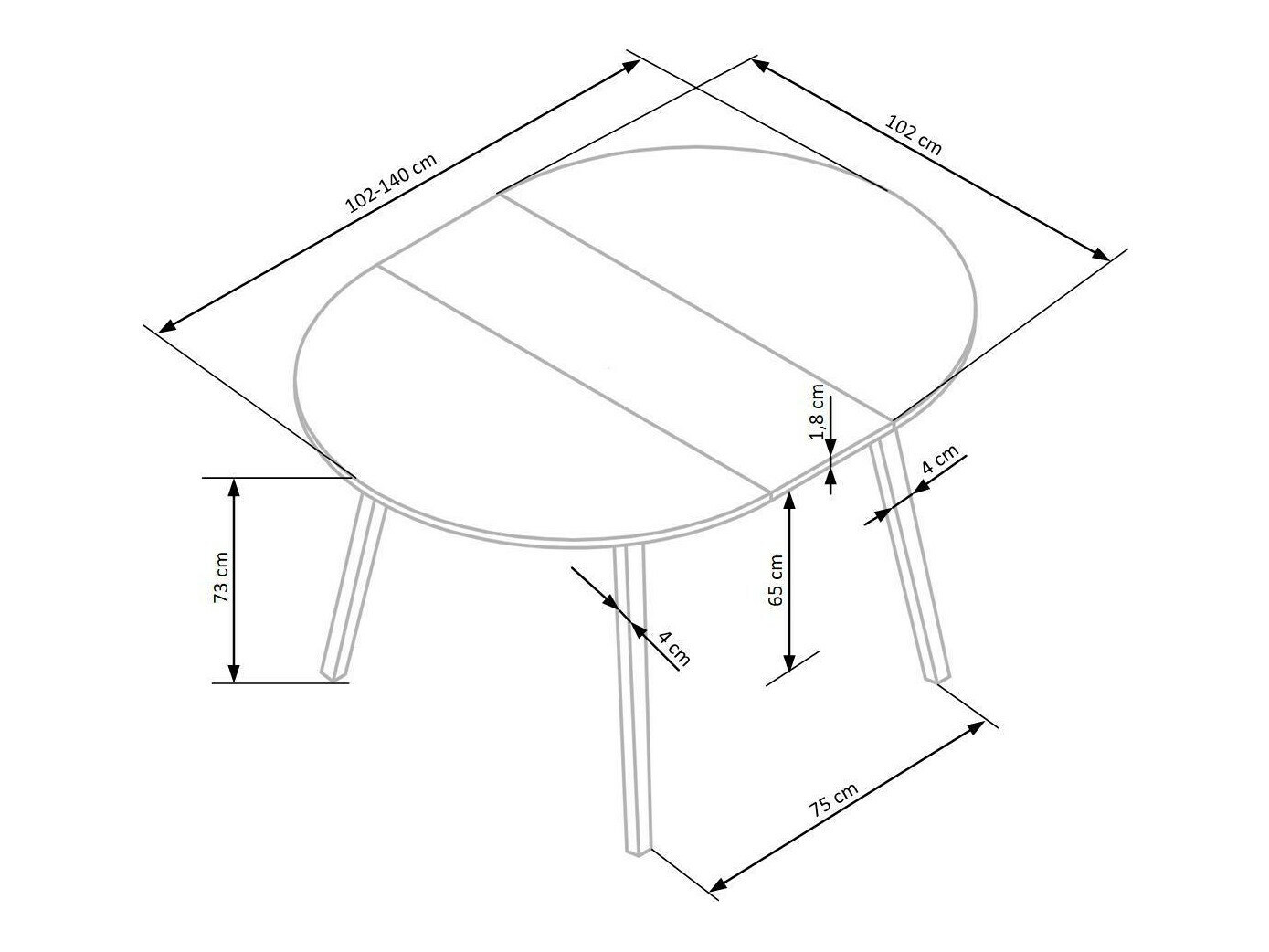 Galds Houston 981 (Artisan ozols + Melns)