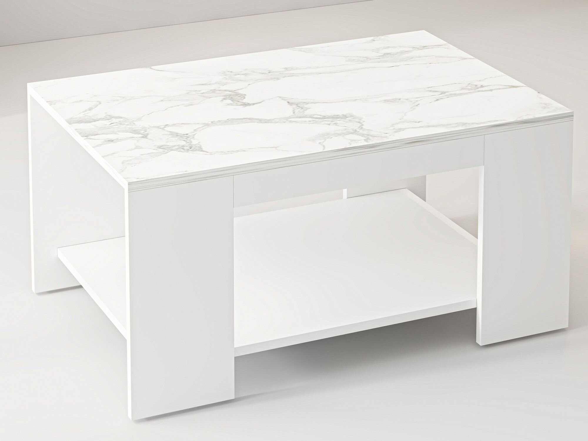 Журнальный столик Kailua 1815 (Белый + Белый мрамор)