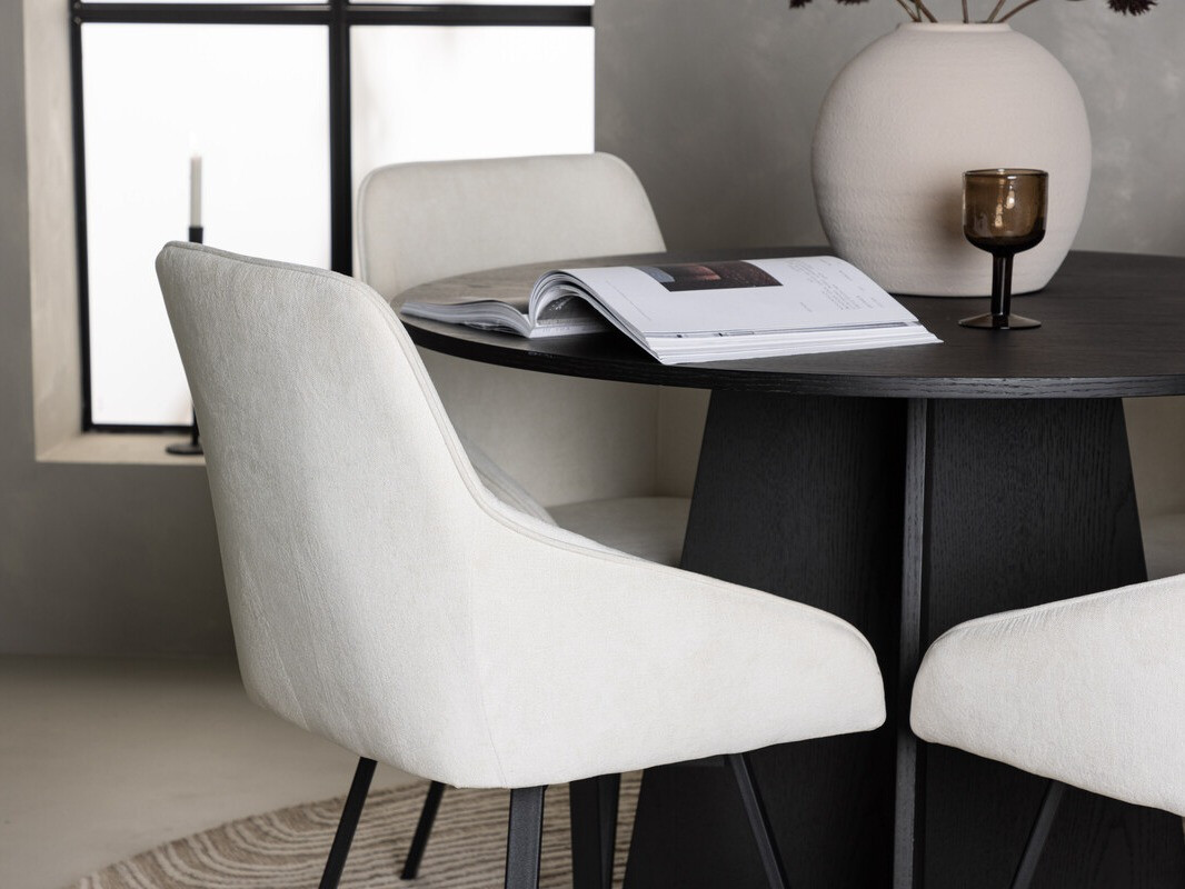 Ēdamistabas komplekts Dallas 4325 (Bēšs + Melns)