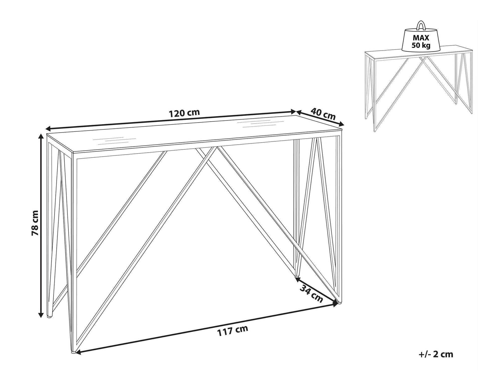 Konsole Berwyn 1698 (Zelta)