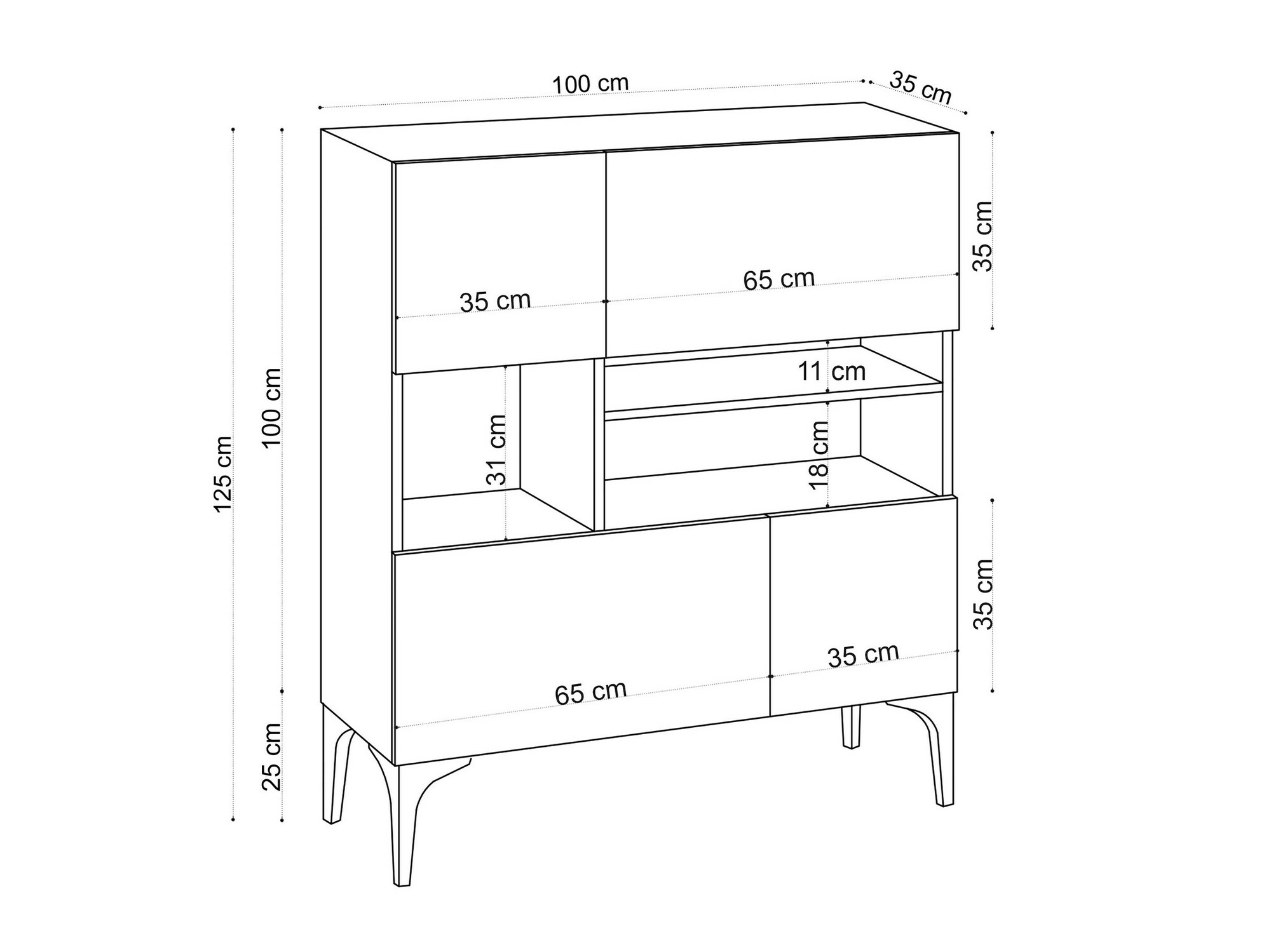 Шкафчик Vestesu 139 (Чёрный + Дуб)