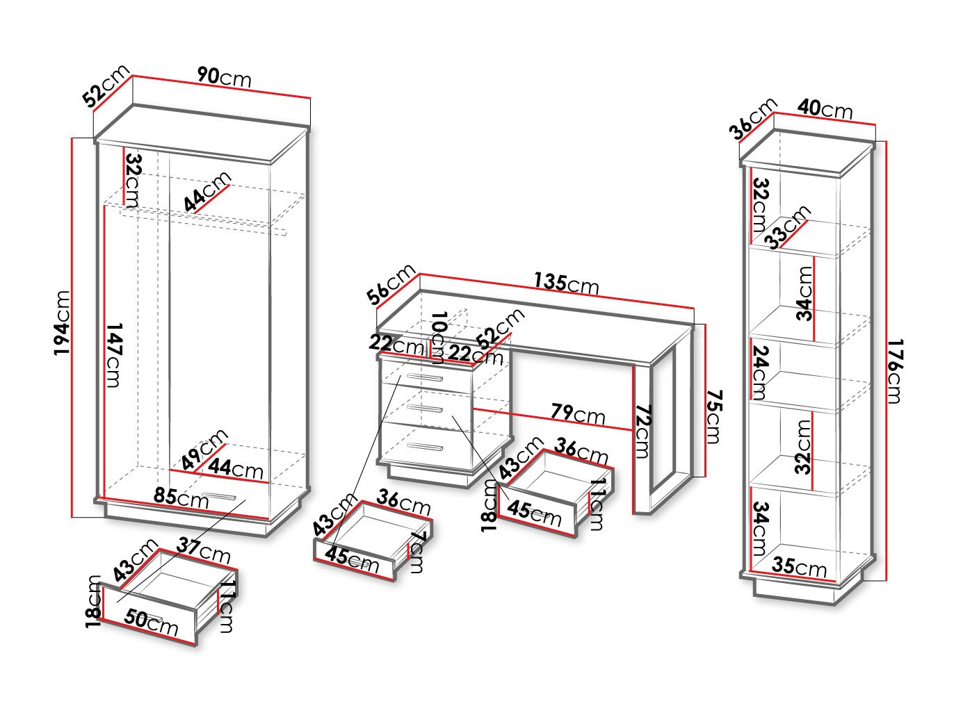 Mājas biroja komplekts Tenodeu 119