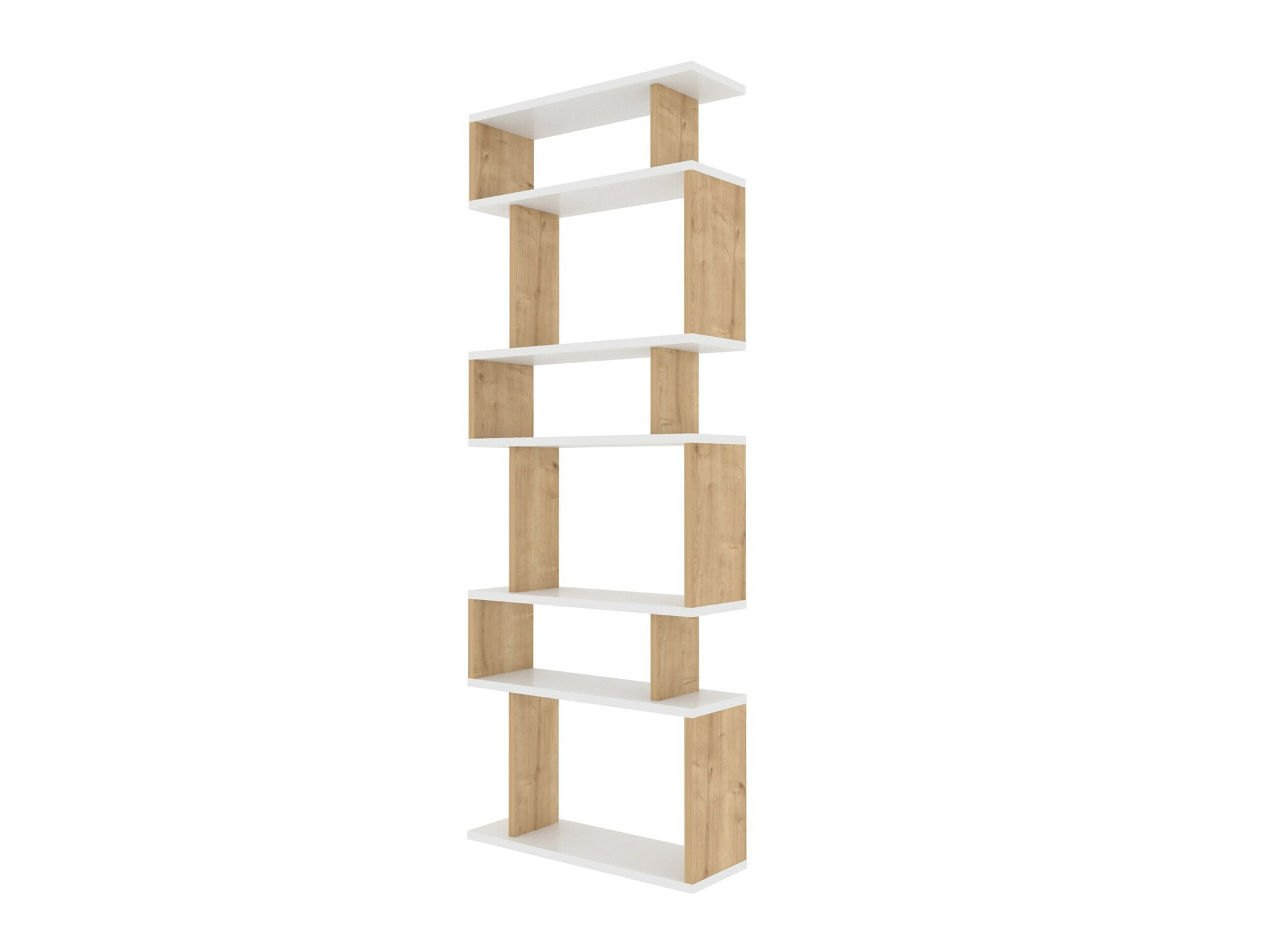Стеллаж Kailua 1834 (Белый + Дуб)