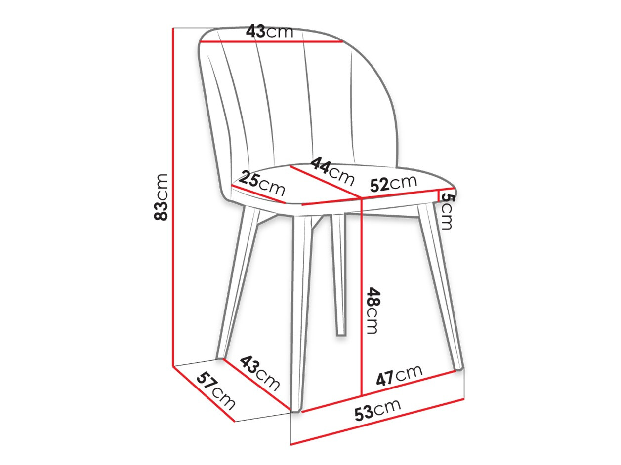 Стул Racine 104 (Чёрный + Magic Velvet 2216)