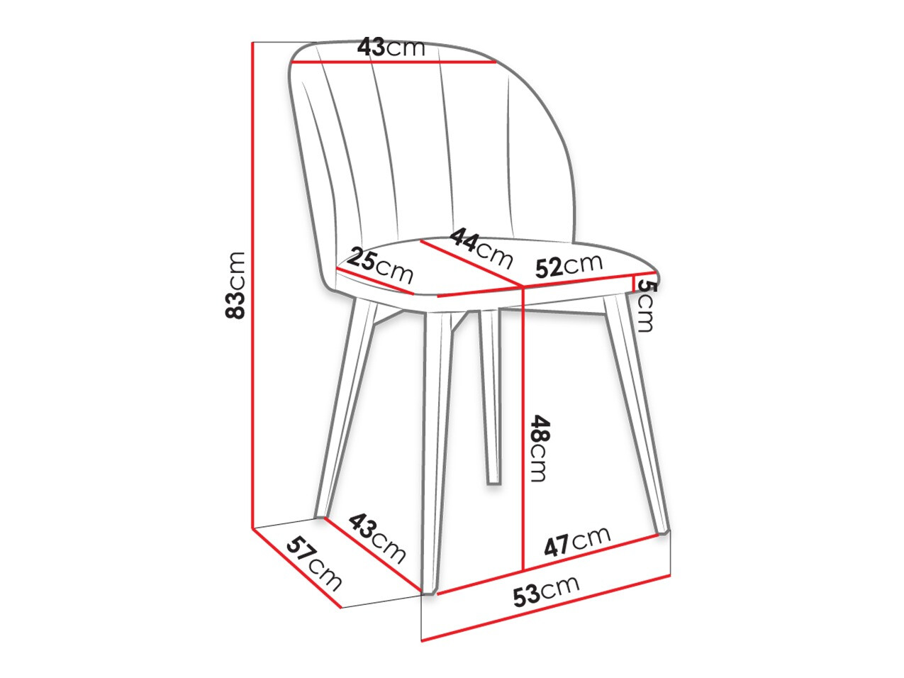 Стул Racine 104 (Чёрный + Magic Velvet 2217)