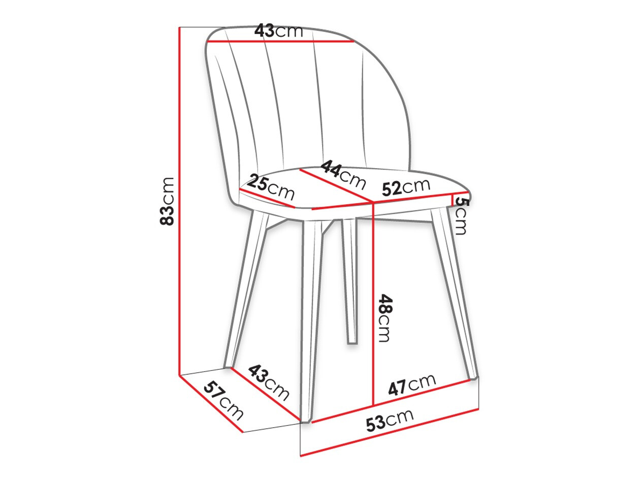 Стул Racine 104 (Чёрный + Magic Velvet 2250)