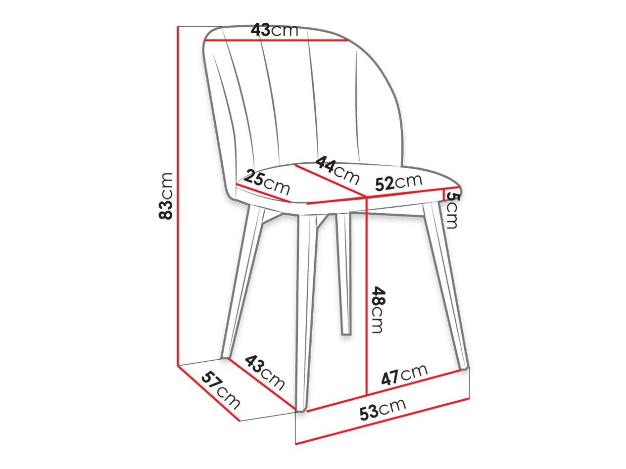 Стул Racine 104 (Чёрный + Magic Velvet 2258)