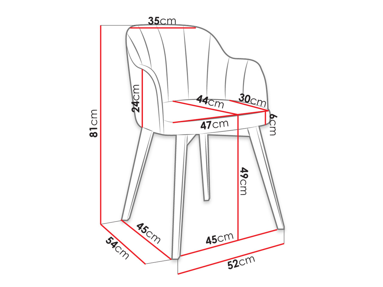 Стул Racine 105 (Чёрный + Magic Velvet 2219)