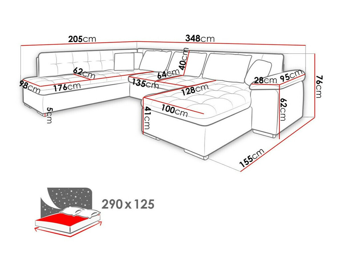 Stūra dīvāns Comfivo 180 (Magic Velvet 2225-151 + Venus Velvet 2941)