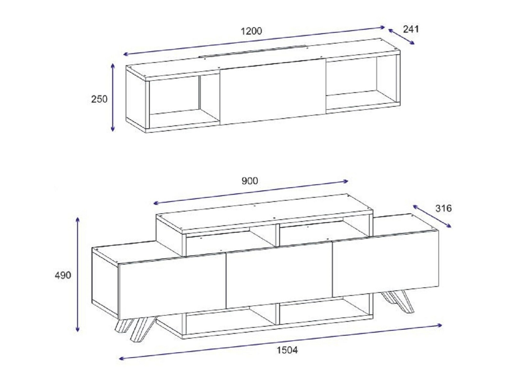 TV galds Kailua 1849 (Riekstkoks)