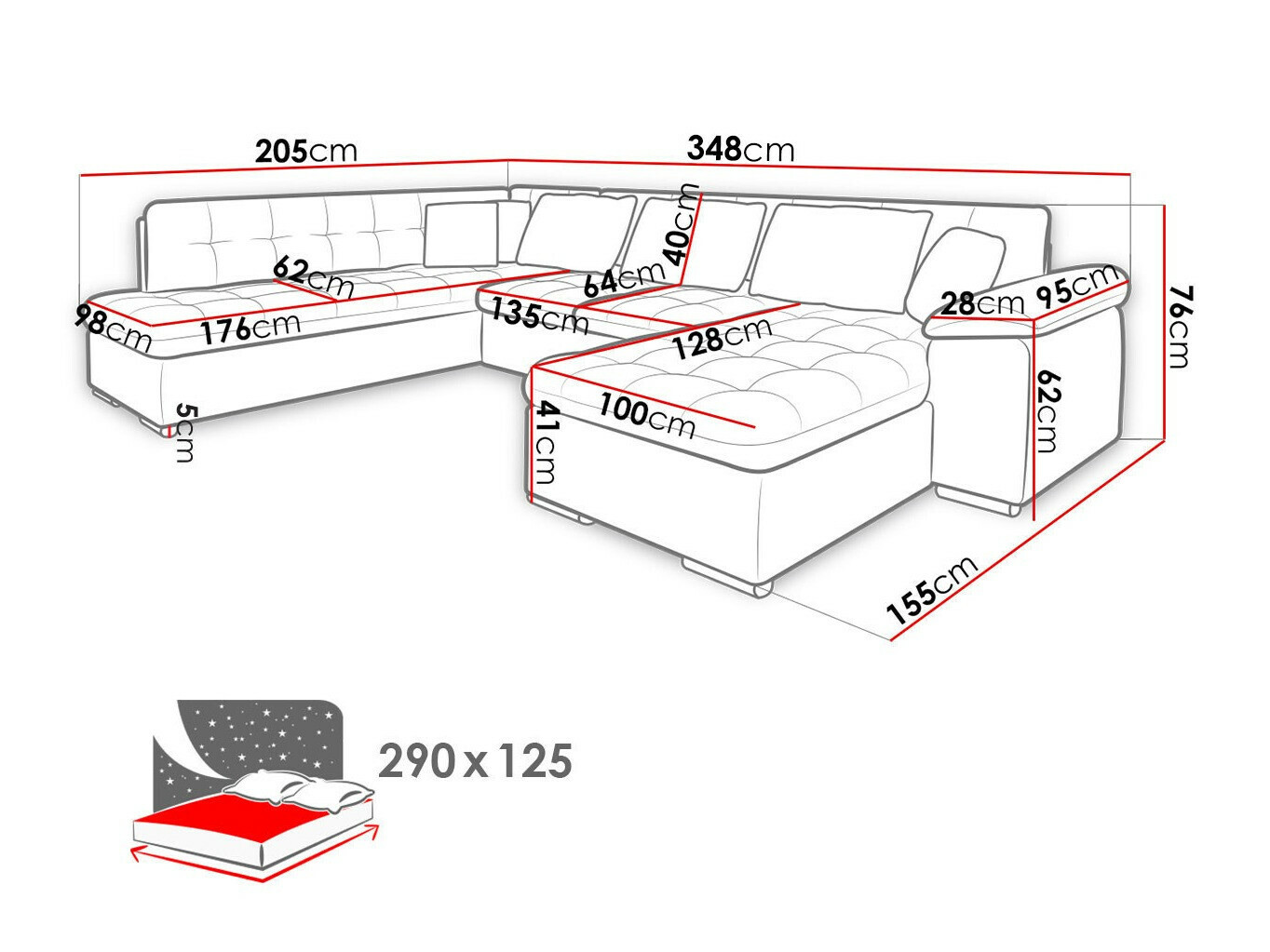 Угловой диван Comfivo 180 (Horton 204.01)