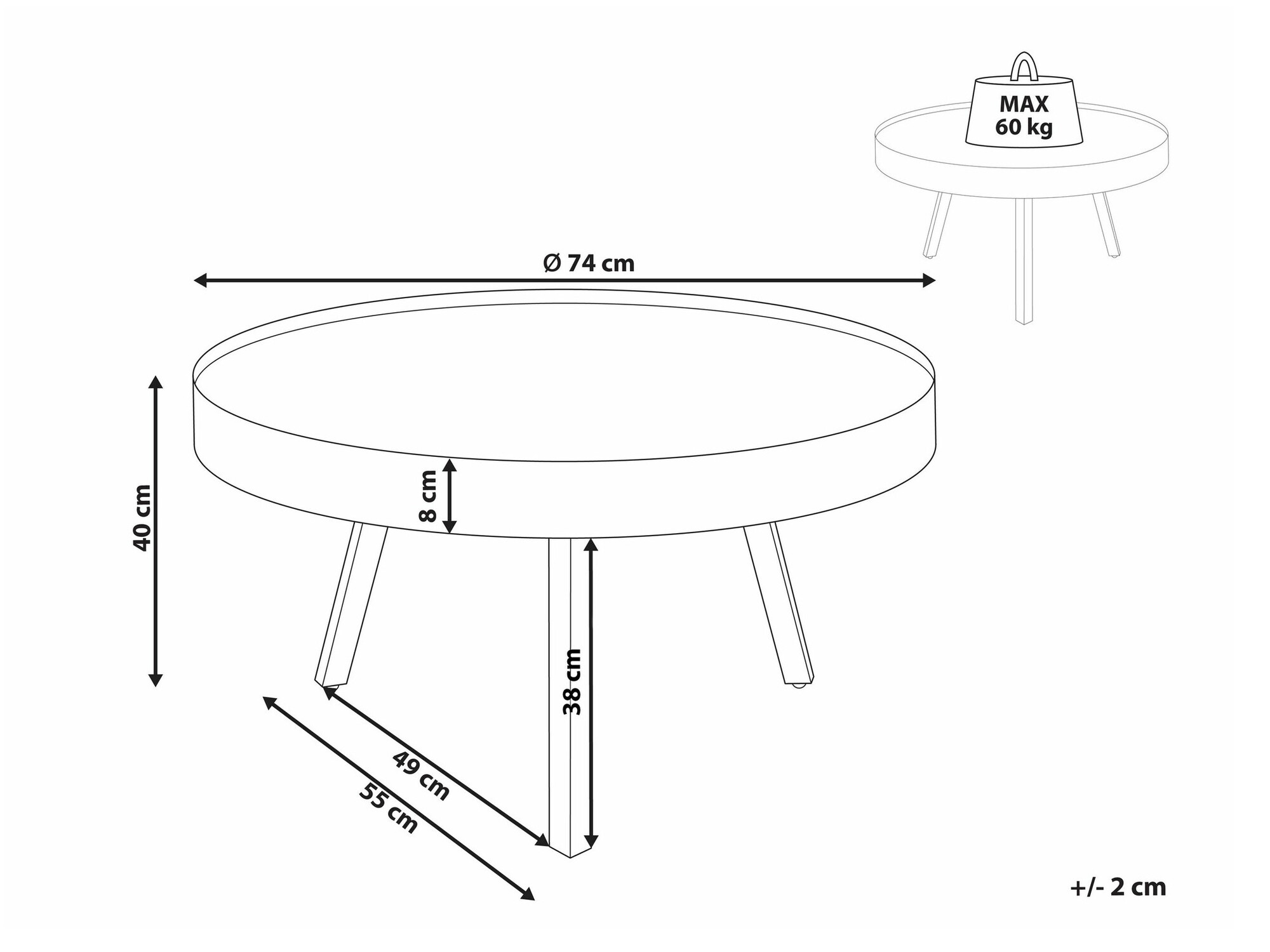 Žurnālu galdiņš Berwyn 1719