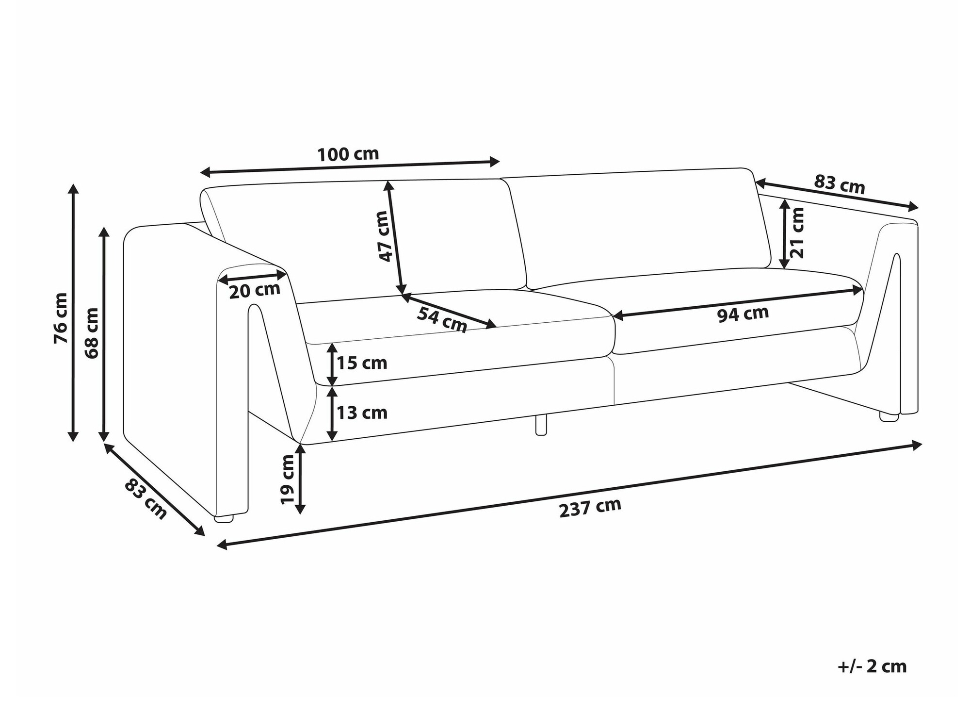 Диван Berwyn 1726 (Светло-коричневый)