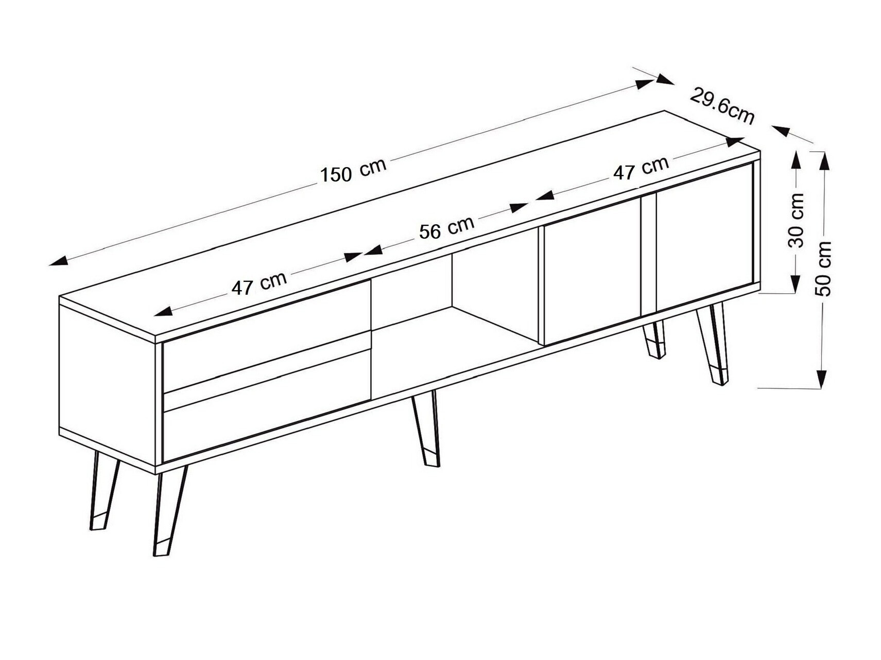 TV galds Kailua 1871 (Balts + Zelta)