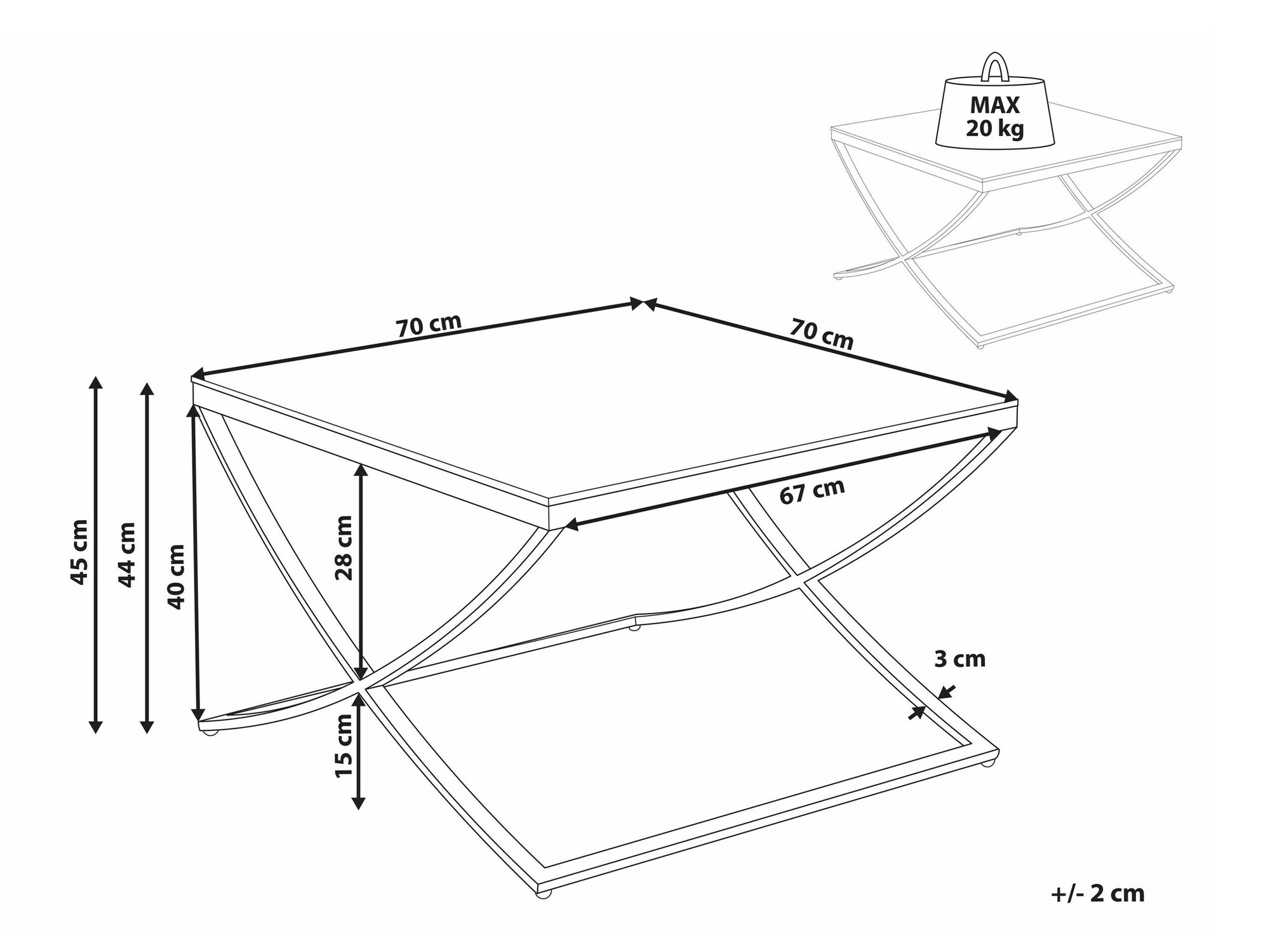 Žurnālu galdiņš Berwyn 1725